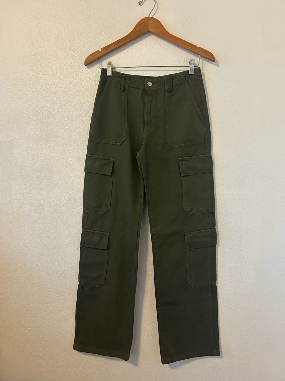 Zara Olive  Green Cargo Pants - Casual Utility Style Size 4